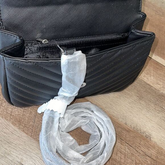 V 1969 by Versace Womens Marina Detachable Strap Shoulder Handbag Black OS NWT - Picture 9 of 10